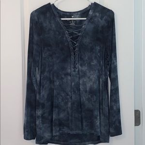 Blue Tye-Dye Long Sleeve